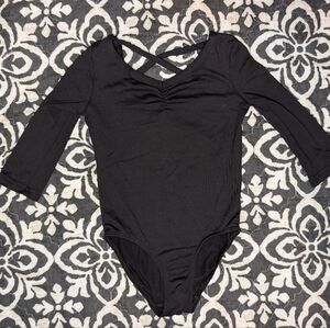 XXS (2-3) Girls Danskin Long Sleeve Black Leotard